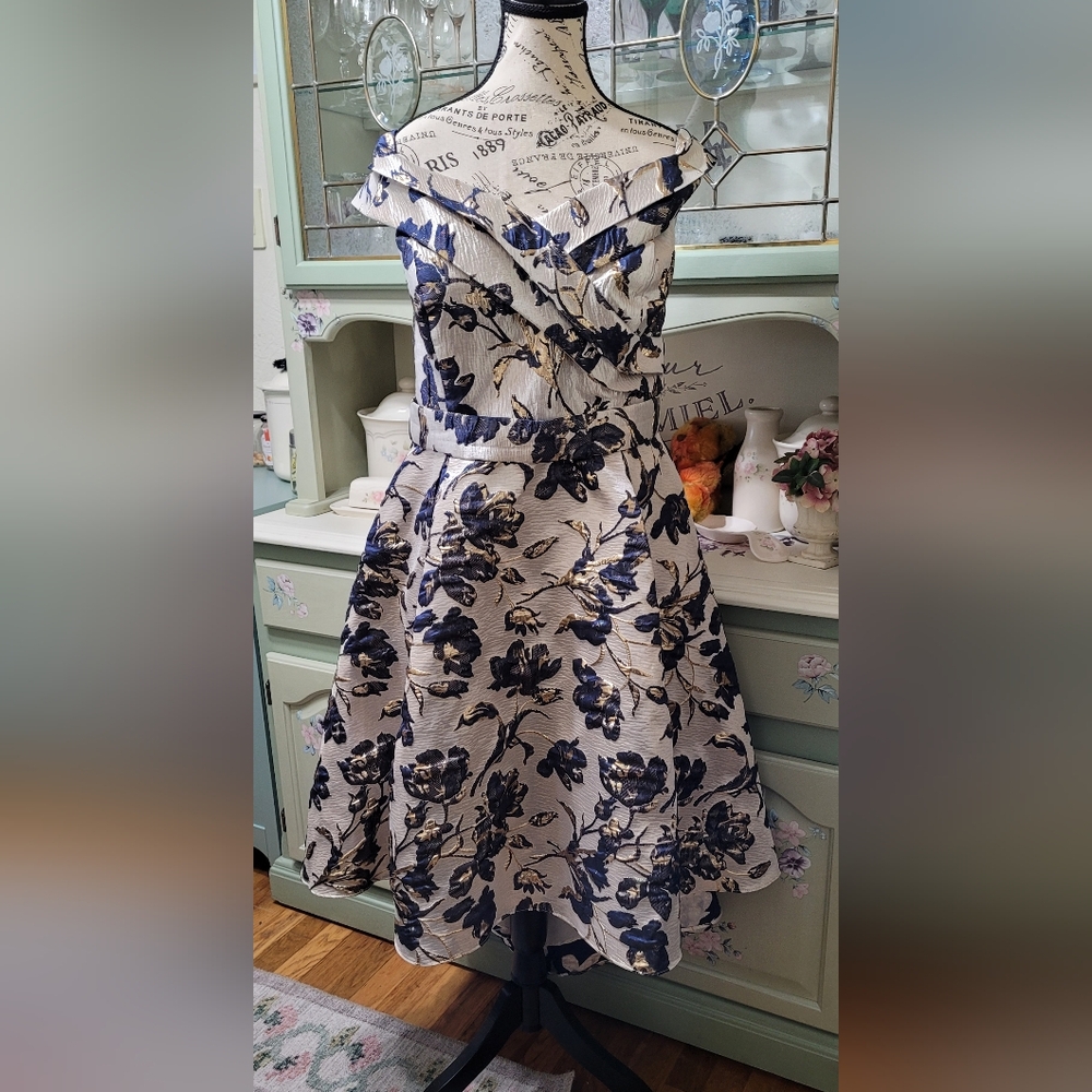 Oleg Cassini High-Low Dress